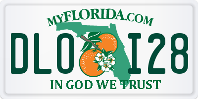 FL license plate DLOI28