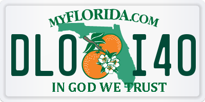 FL license plate DLOI40