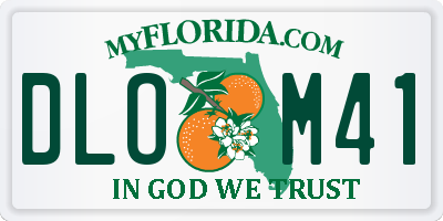 FL license plate DLOM41