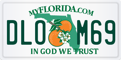 FL license plate DLOM69