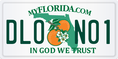 FL license plate DLON01