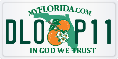 FL license plate DLOP11