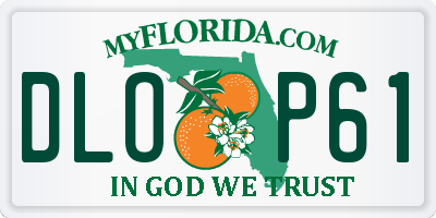 FL license plate DLOP61