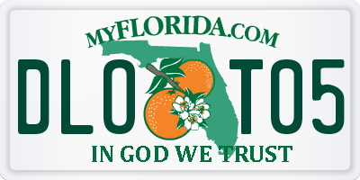 FL license plate DLOT05