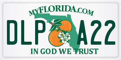 FL license plate DLPA22