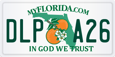 FL license plate DLPA26