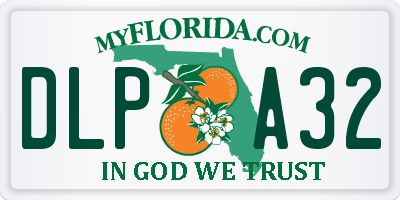 FL license plate DLPA32