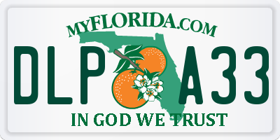 FL license plate DLPA33