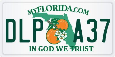 FL license plate DLPA37