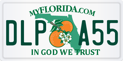FL license plate DLPA55