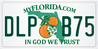 FL license plate DLPB75