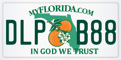 FL license plate DLPB88