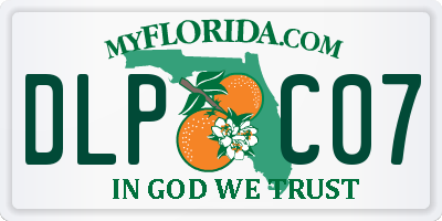 FL license plate DLPC07