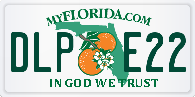 FL license plate DLPE22