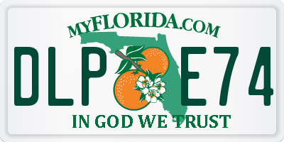 FL license plate DLPE74