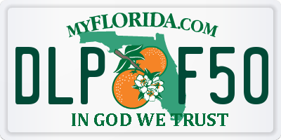 FL license plate DLPF50
