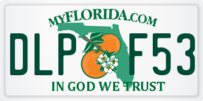 FL license plate DLPF53