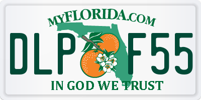 FL license plate DLPF55
