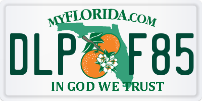 FL license plate DLPF85