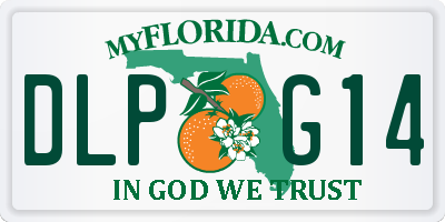 FL license plate DLPG14