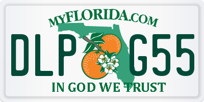 FL license plate DLPG55