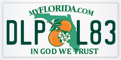 FL license plate DLPL83