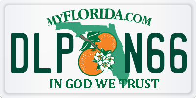 FL license plate DLPN66