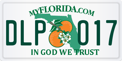 FL license plate DLPO17