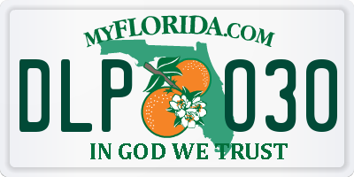 FL license plate DLPO30