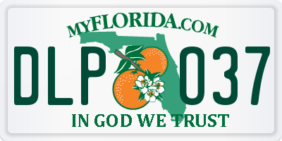 FL license plate DLPO37