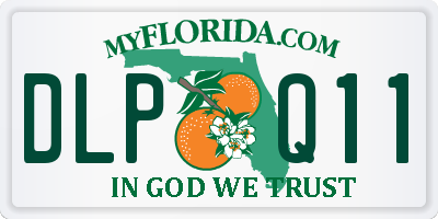 FL license plate DLPQ11