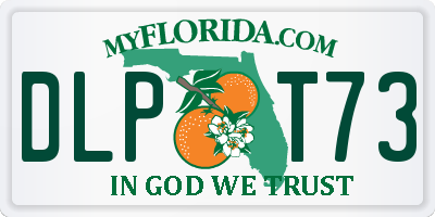 FL license plate DLPT73