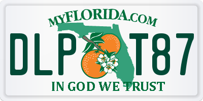 FL license plate DLPT87