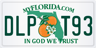 FL license plate DLPT93