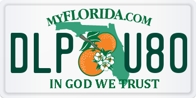 FL license plate DLPU80