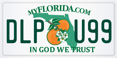 FL license plate DLPU99