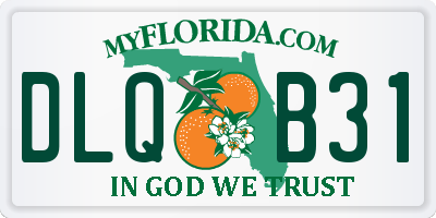 FL license plate DLQB31