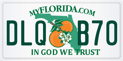 FL license plate DLQB70