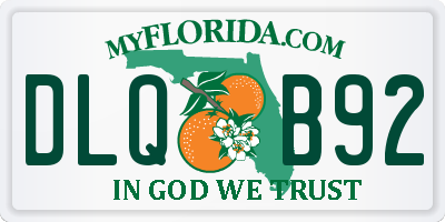 FL license plate DLQB92