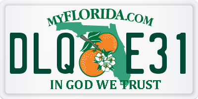 FL license plate DLQE31