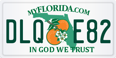 FL license plate DLQE82