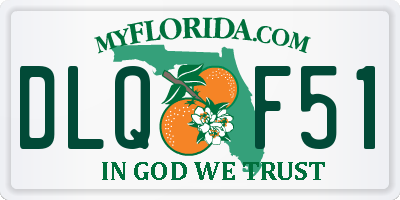 FL license plate DLQF51