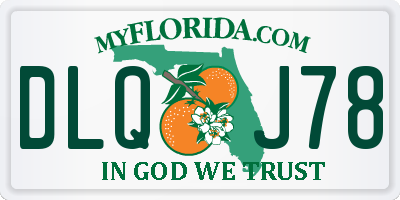 FL license plate DLQJ78