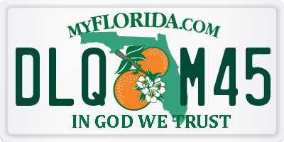 FL license plate DLQM45