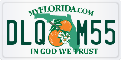 FL license plate DLQM55