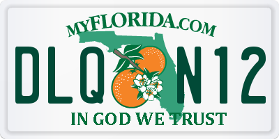 FL license plate DLQN12