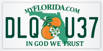 FL license plate DLQU37