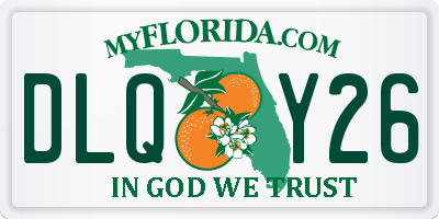 FL license plate DLQY26