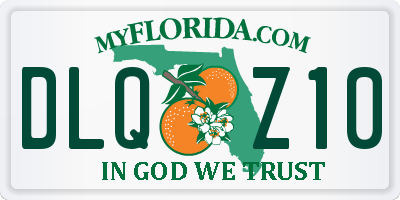 FL license plate DLQZ10