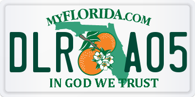 FL license plate DLRA05